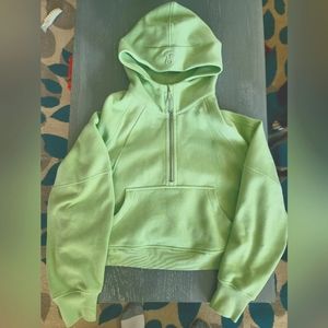 Lululemon Scuba Oversized 1/2 Zip Hoodie M/L Creamy Mint CRMM